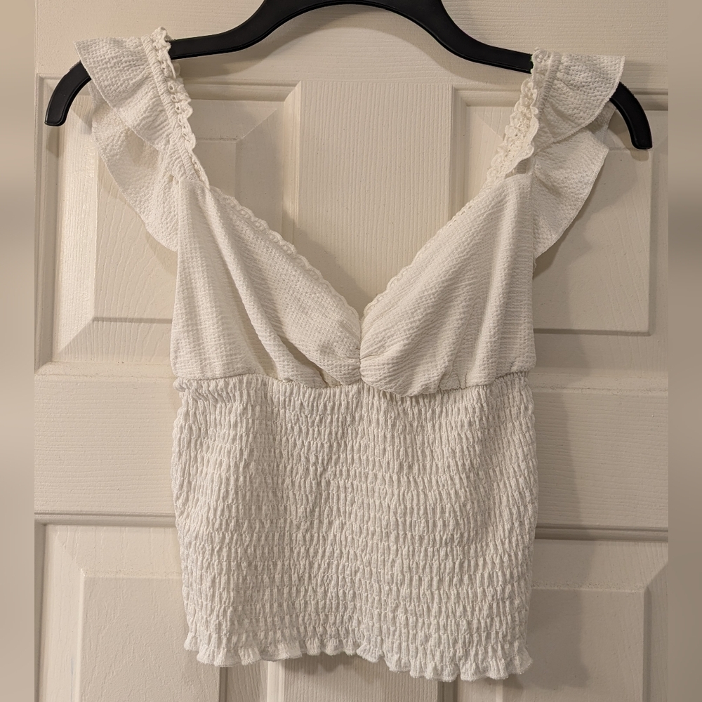 Urban Outfitters Cream Textured Top